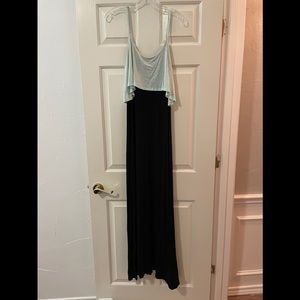 Charming Charlie Maxi Dress Black/Teal size M